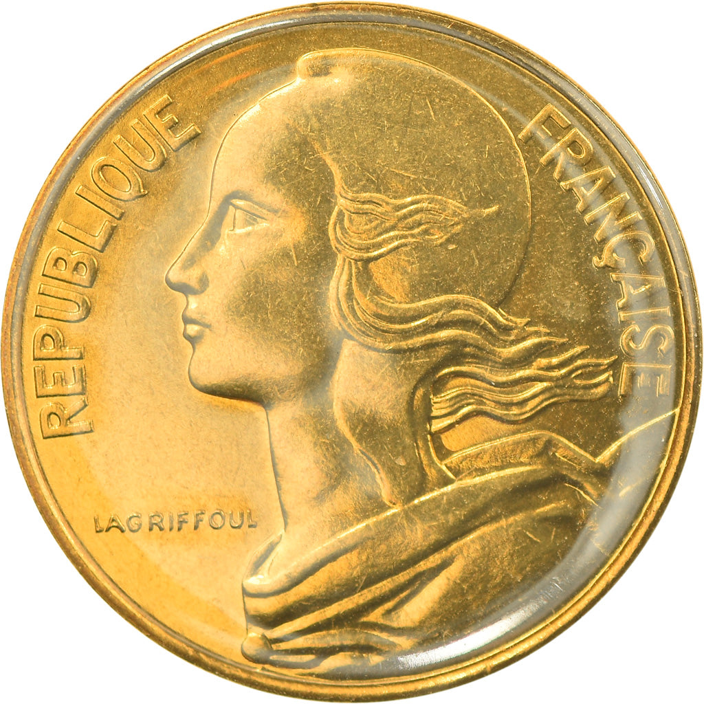 Munten, Frankrijk, Marianne, 10 Centimes, 1986, Paris, FDC, Aluminum-Bronze