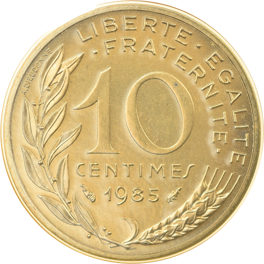 Coin, France, Marianne, 10 Centimes, 1985, Paris, MS(65-70), Aluminum-Bronze
