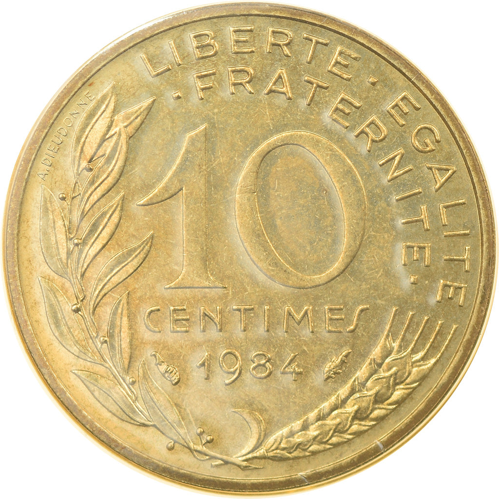 Moneda, Francia, Marianne, 10 Centimes, 1984, Paris, FDC, FDC, Aluminio -