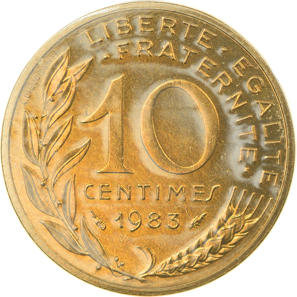 Coin, France, Marianne, 10 Centimes, 1983, Paris, MS(65-70), Aluminum-Bronze