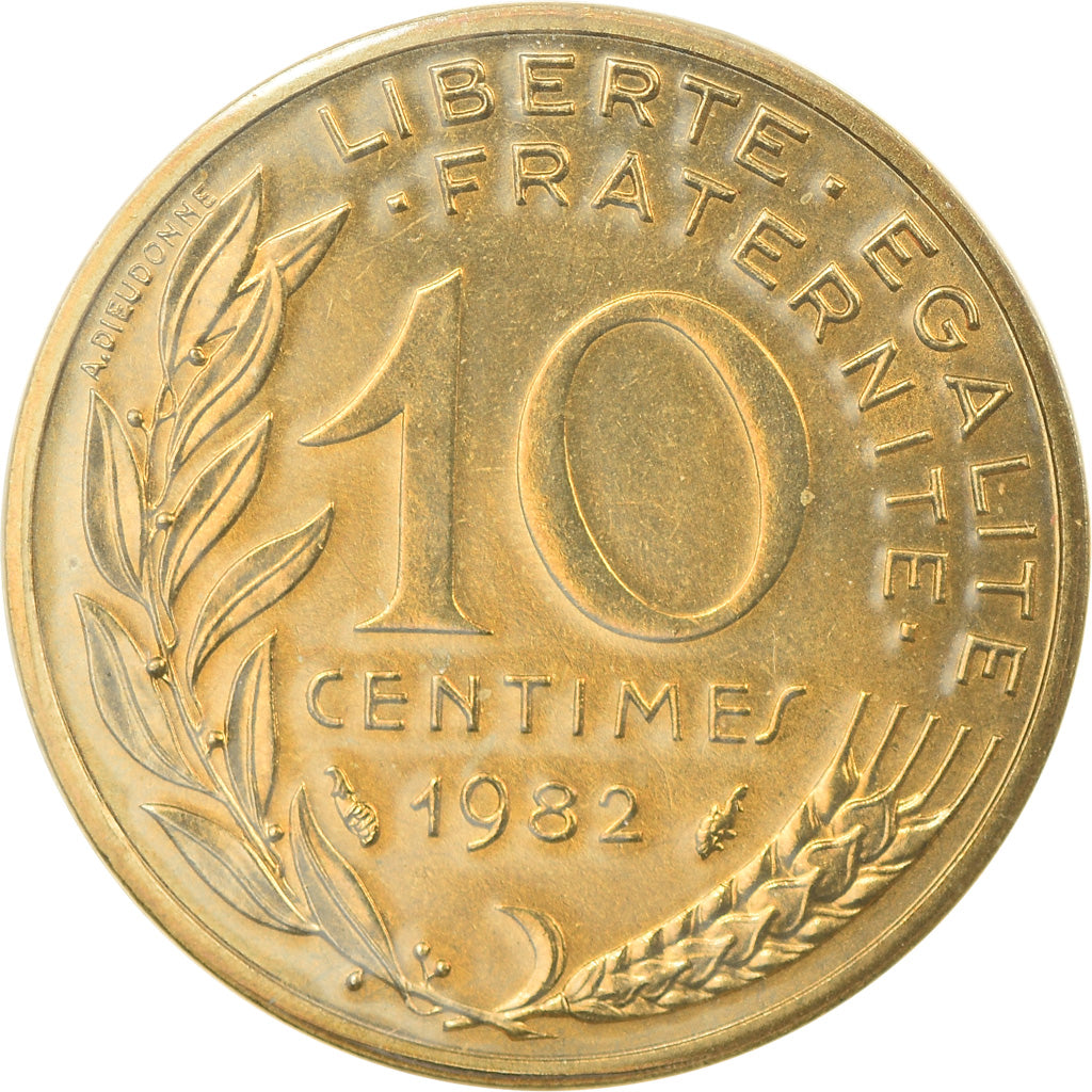 Coin, France, Marianne, 10 Centimes, 1982, Paris, FDC, MS(65-70)