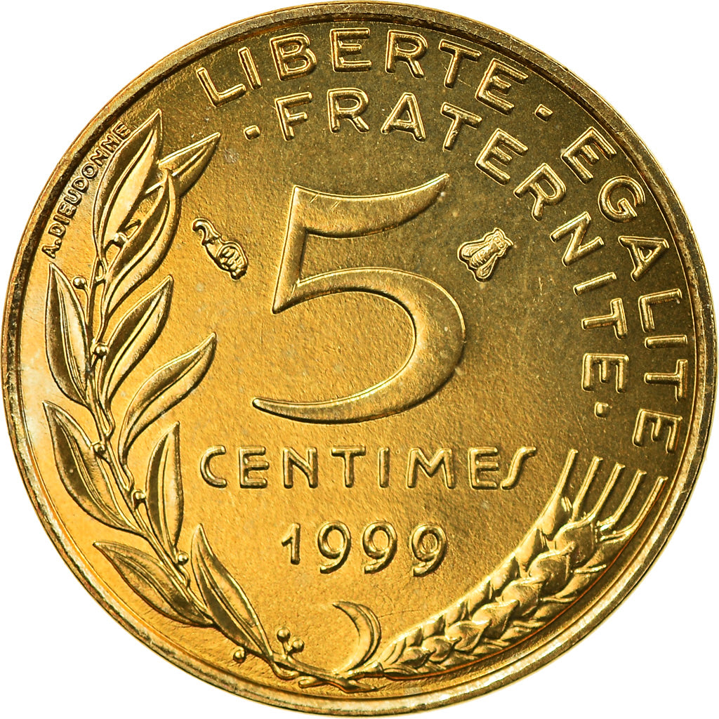 Monnaie, France, Marianne, 5 Centimes, 1999, Paris, SPL+, Aluminum-Bronze