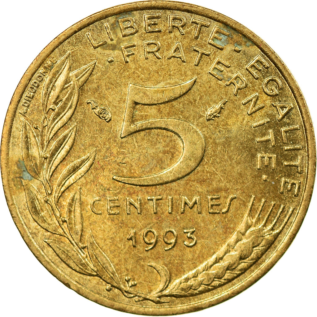 Coin, France, Marianne, 5 Centimes, 1993, Paris, Col à 4 plis, MS(63)
