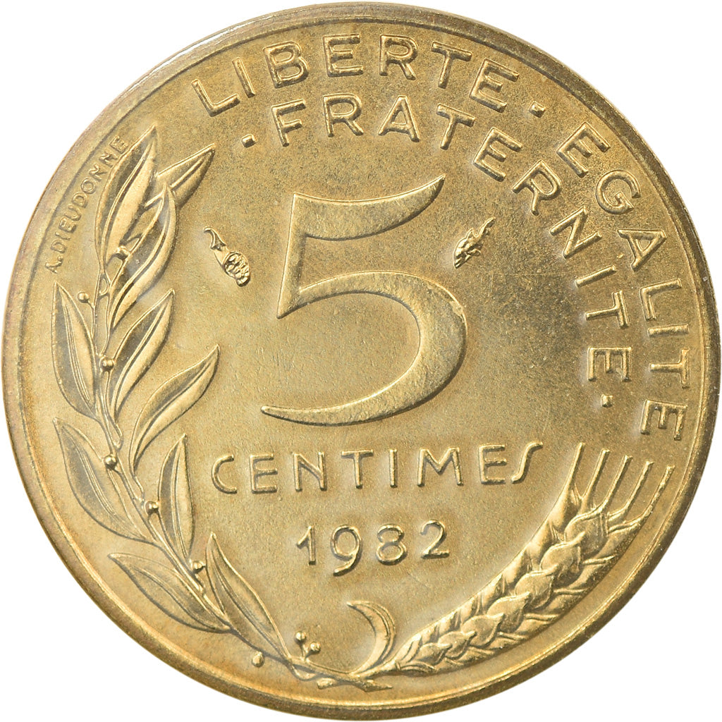 Coin, France, Marianne, 5 Centimes, 1982, Paris, FDC, MS(65-70)