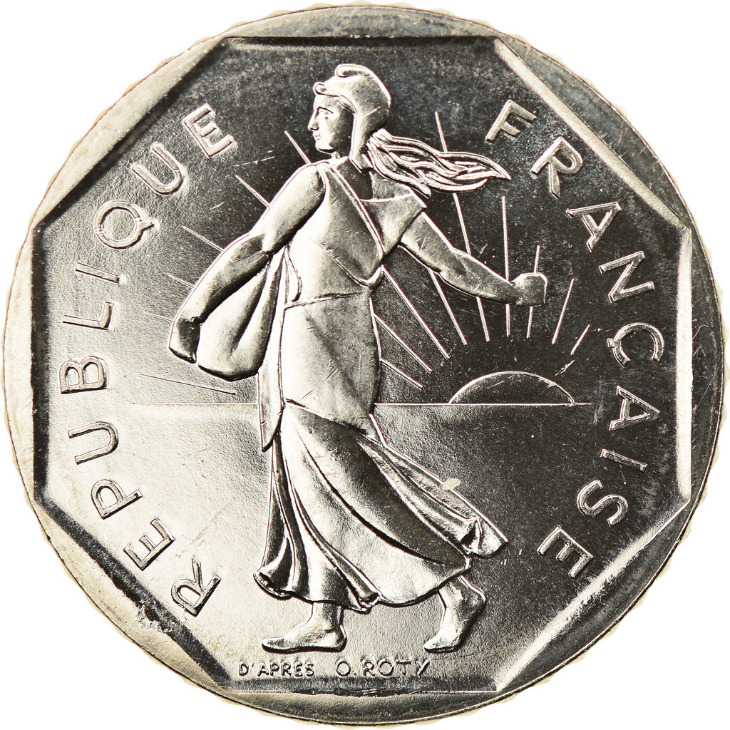 Coin, France, Semeuse, 2 Francs, 1992, Paris, Medal alignment, MS(63), Nickel