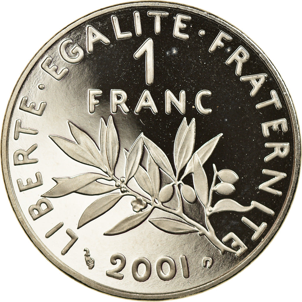 Coin, France, Semeuse, Franc, 2001, Paris, Proof, MS(64), Nickel, KM:925.2