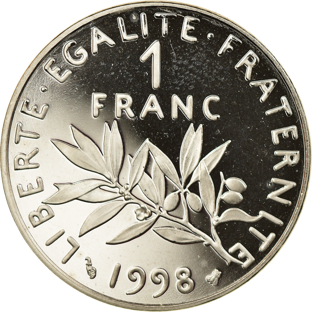 Monnaie, France, Semeuse, Franc, 1998, Paris, Proof, SPL+, Nickel, Gadoury:474b
