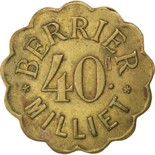 Coin, France, 40 Centimes, EF(40-45), Brass, Elie:B95.1