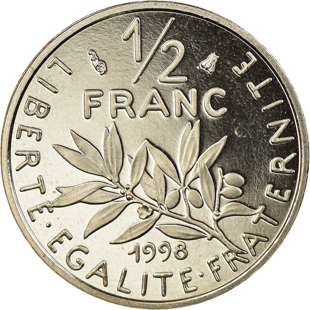 Monnaie, France, Semeuse, 1/2 Franc, 1998, Paris, Proof, SPL+, Nickel