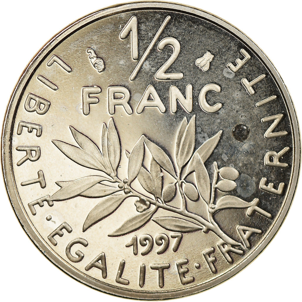Monnaie, France, Semeuse, 1/2 Franc, 1997, Paris, Proof, SPL+, Nickel
