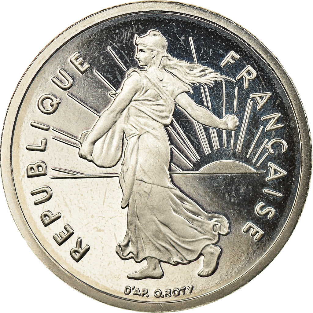 Münze, Frankreich, Semeuse, 1/2 Franc, 1993, Proof, UNZ+, Nickel, KM:931.2