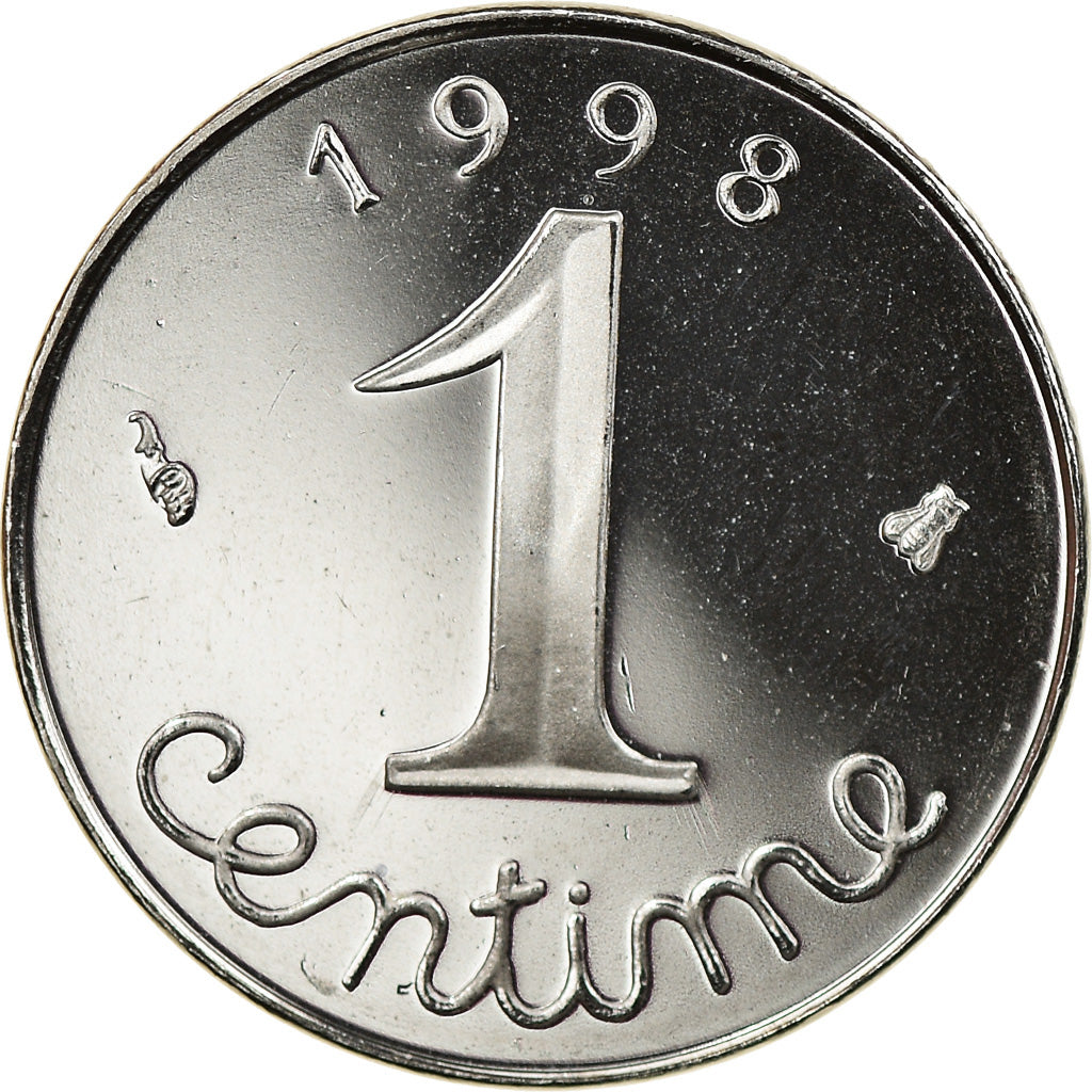 Munten, Frankrijk, Épi, Centime, 1998, Paris, Proof, UNC, Stainless Steel