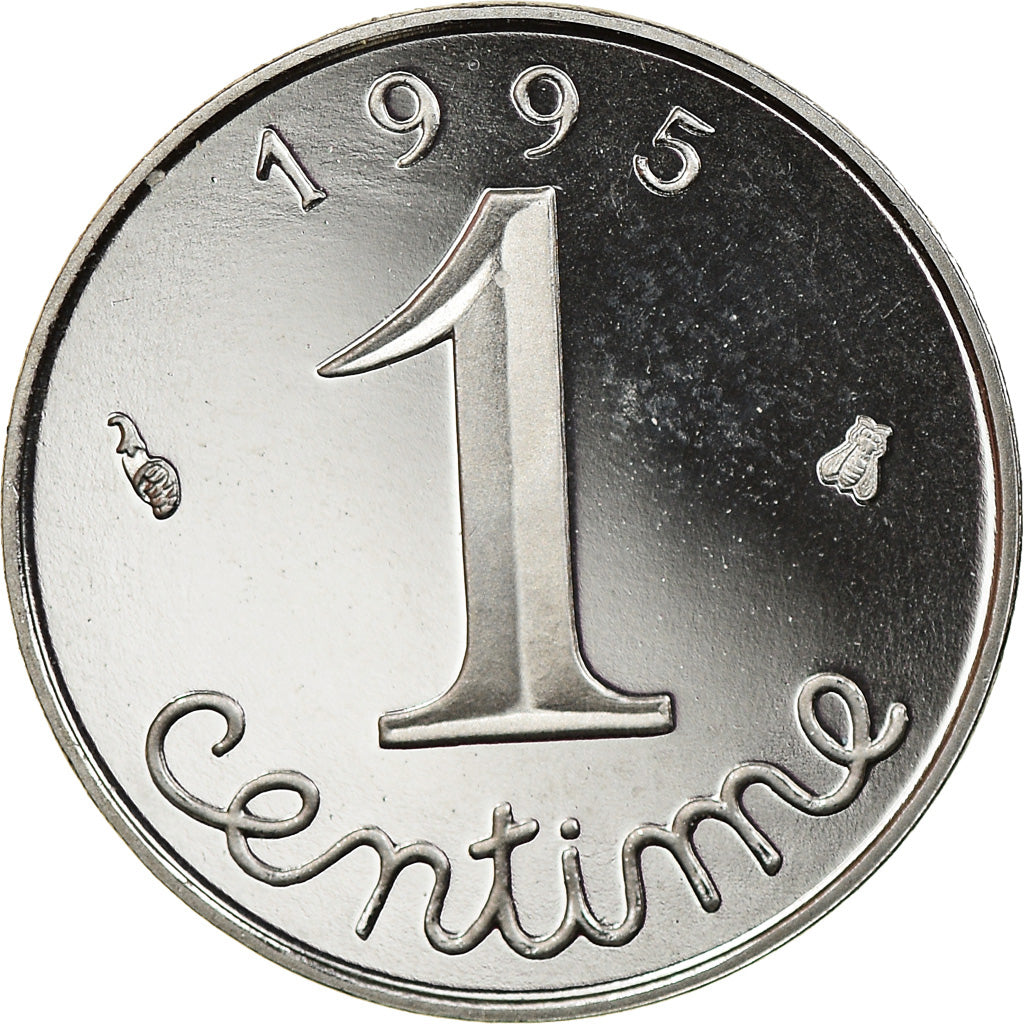 Coin, France, Épi, Centime, 1995, Paris, Proof, MS(64), Stainless Steel