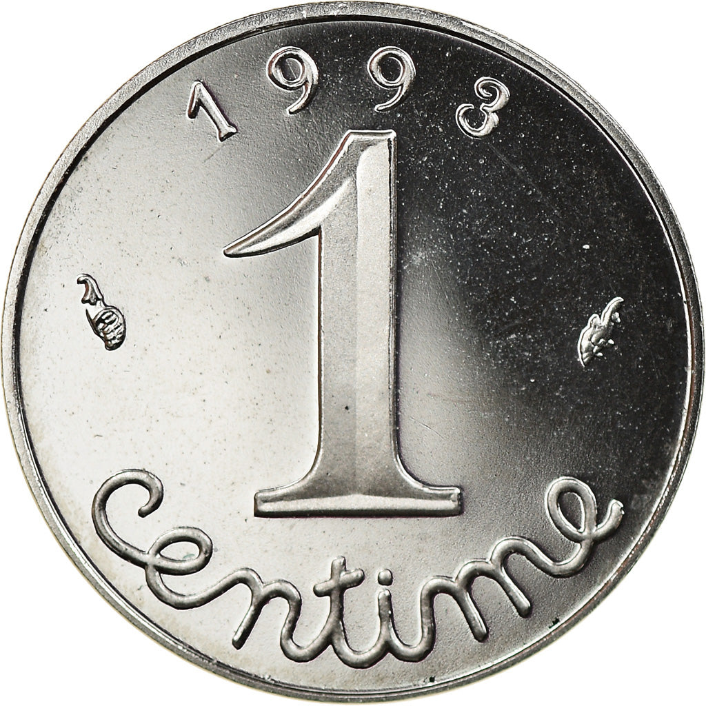 Coin, France, Épi, Centime, 1993, Paris, Proof, MS(64), Stainless Steel