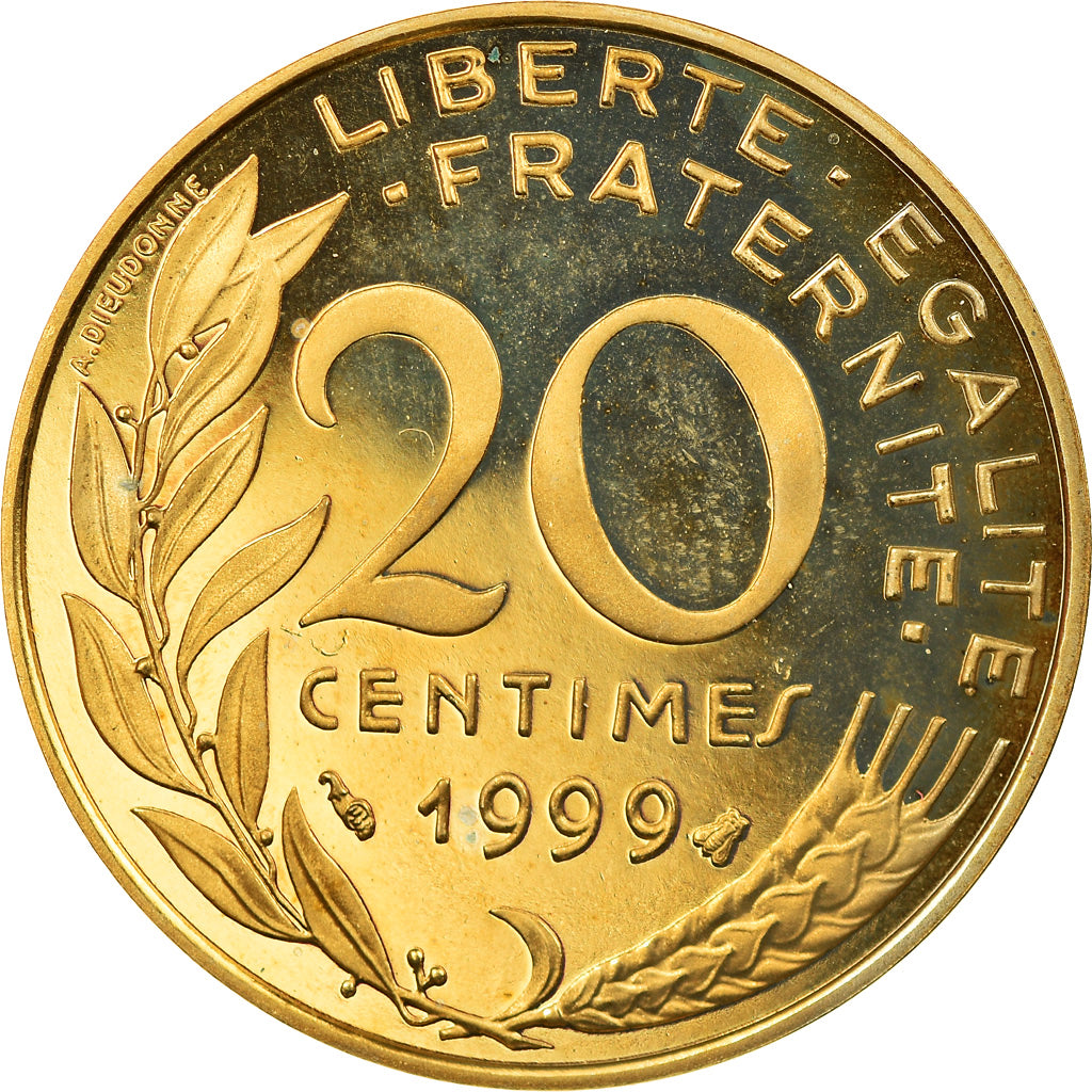 Coin, France, Marianne, 20 Centimes, 1999, Paris, Proof, MS(64)
