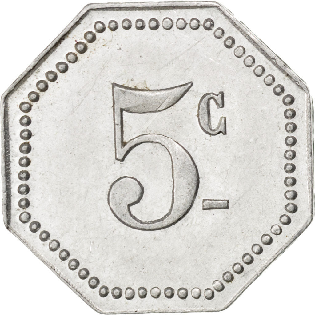 France, 5 Centimes, AU(50-53), Aluminium, Elie #10.1, 0.80