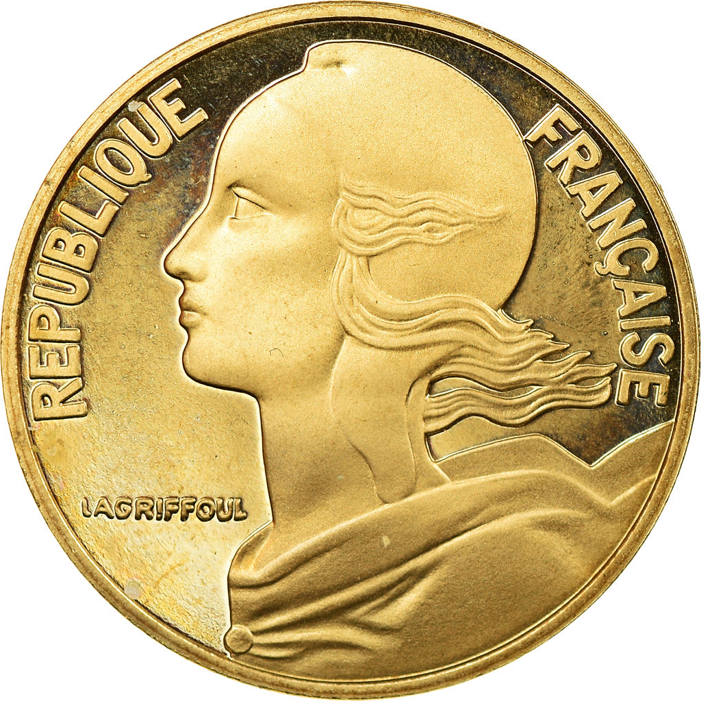 Moeda, França, Marianne, 10 Centimes, 1993, Paris, Proof, MS(64)