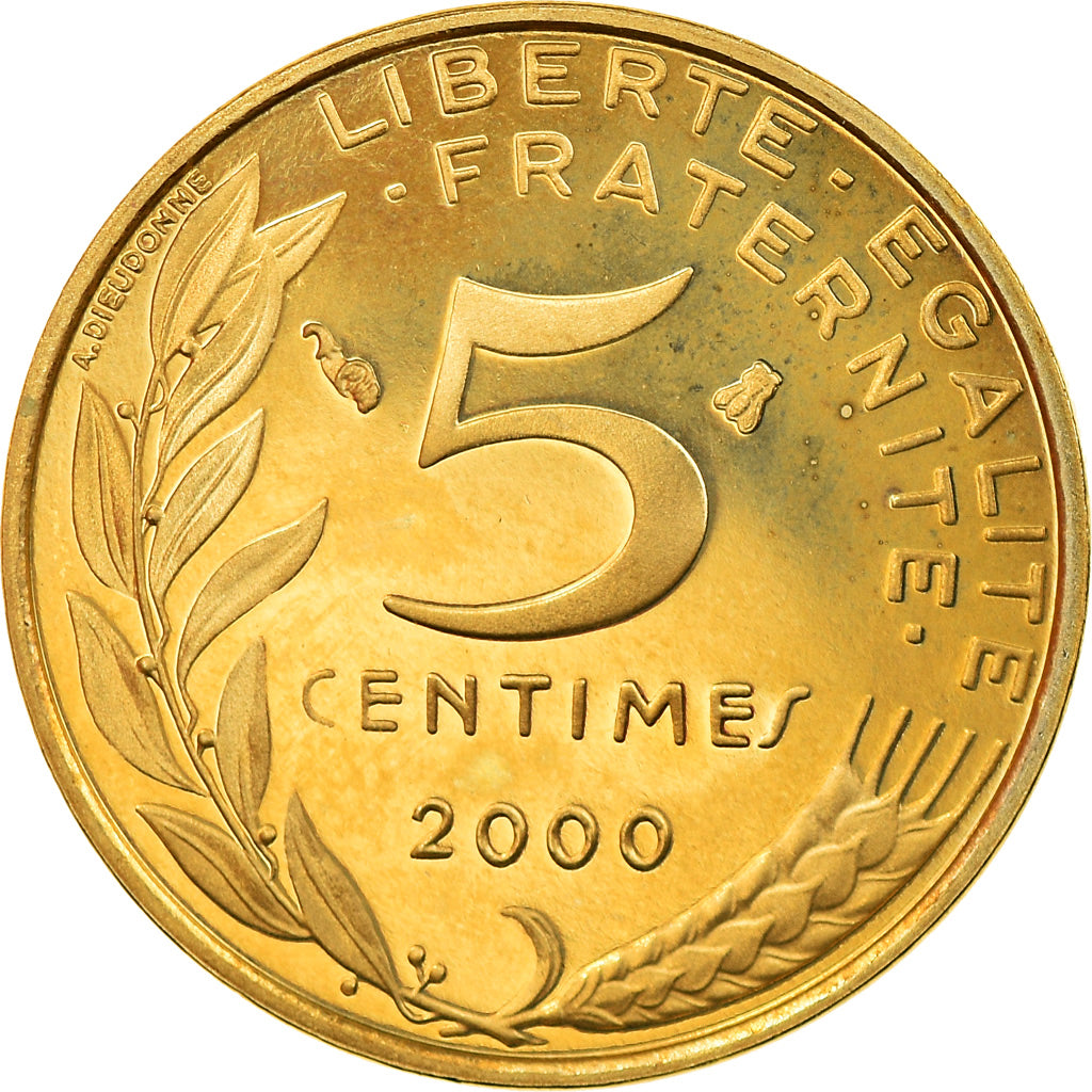 Monnaie, France, Marianne, 5 Centimes, 2000, Paris, Proof, SPL+