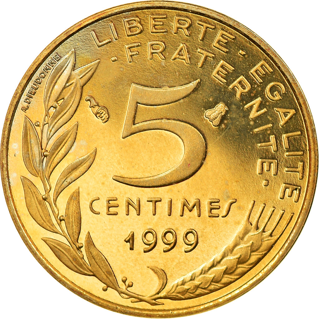 Monnaie, France, Marianne, 5 Centimes, 1999, Paris, Proof, SPL+
