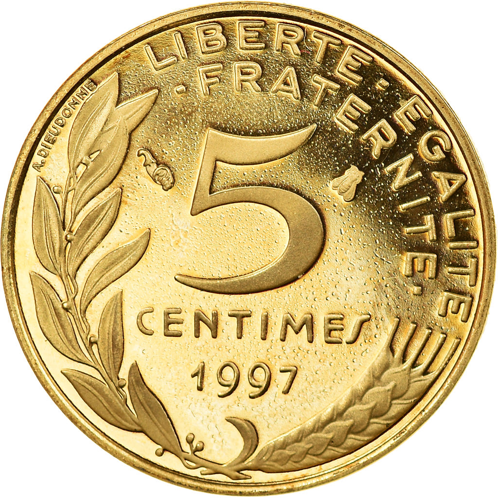 Monnaie, France, Marianne, 5 Centimes, 1997, Paris, Proof, SPL+