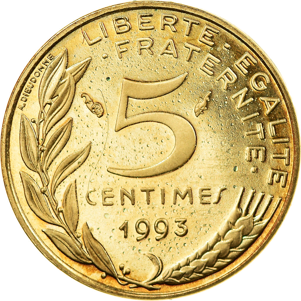 Moneta, Francia, Marianne, 5 Centimes, 1993, Paris, Proof, SPL+
