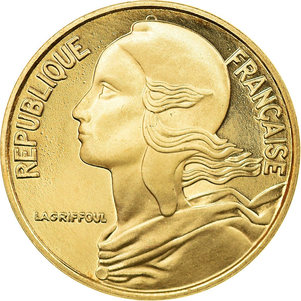 Coin, France, Marianne, 5 Centimes, 1991, Paris, Proof, MS(64), Aluminum-Bronze