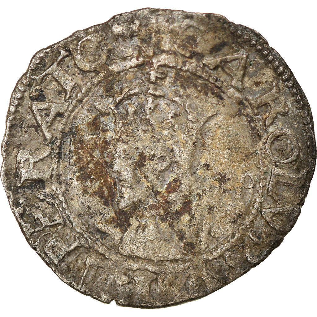 Münze, Frankreich, Franche-Comté, 1/2 Carolus, 1546, Besançon, SS, Silber