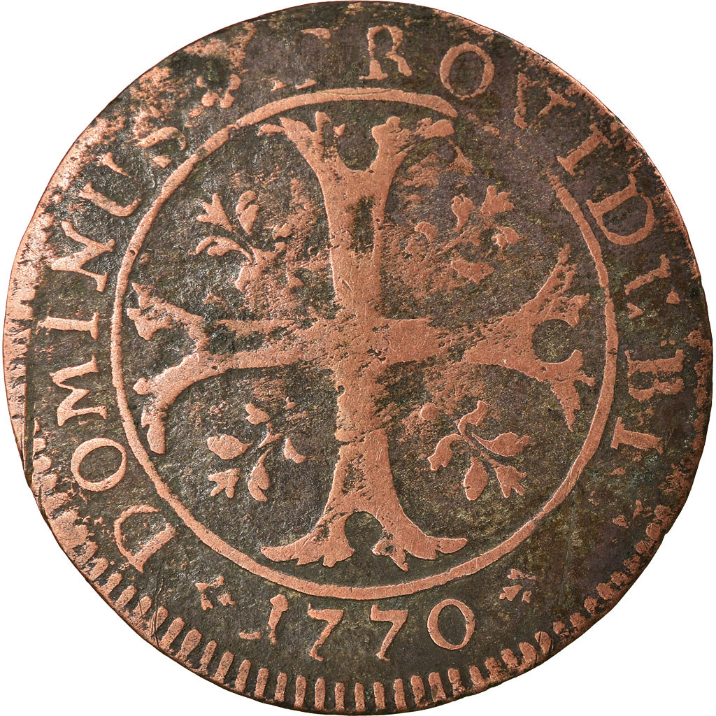 Moneta, CANTONI SVIZZERI, BERN, 1/2 Batzen, 1770, Bern, MB, Biglione, KM:91