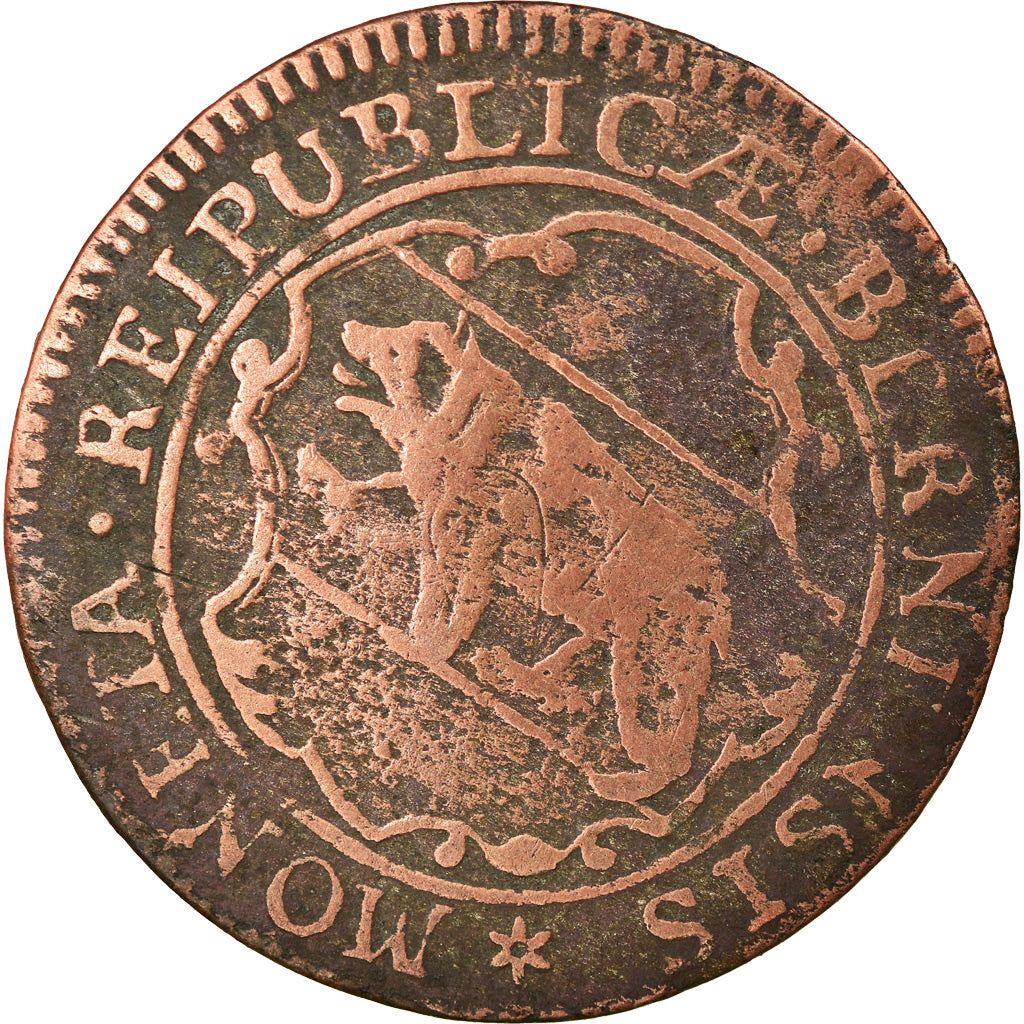 Moneta, CANTONI SVIZZERI, BERN, 1/2 Batzen, 1770, Bern, MB, Biglione, KM:91