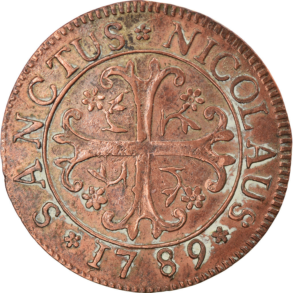 Coin, SWISS CANTONS, FREIBURG, 2 Kreuzer, 1789, Fribourg, AU(50-53), Billon