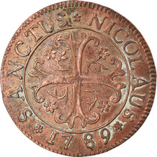 Coin, SWISS CANTONS, FREIBURG, 2 Kreuzer, 1789, Fribourg, AU(50-53), Billon