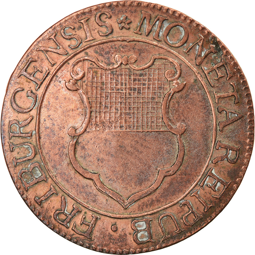 Coin, SWISS CANTONS, FREIBURG, 2 Kreuzer, 1789, Fribourg, AU(50-53), Billon