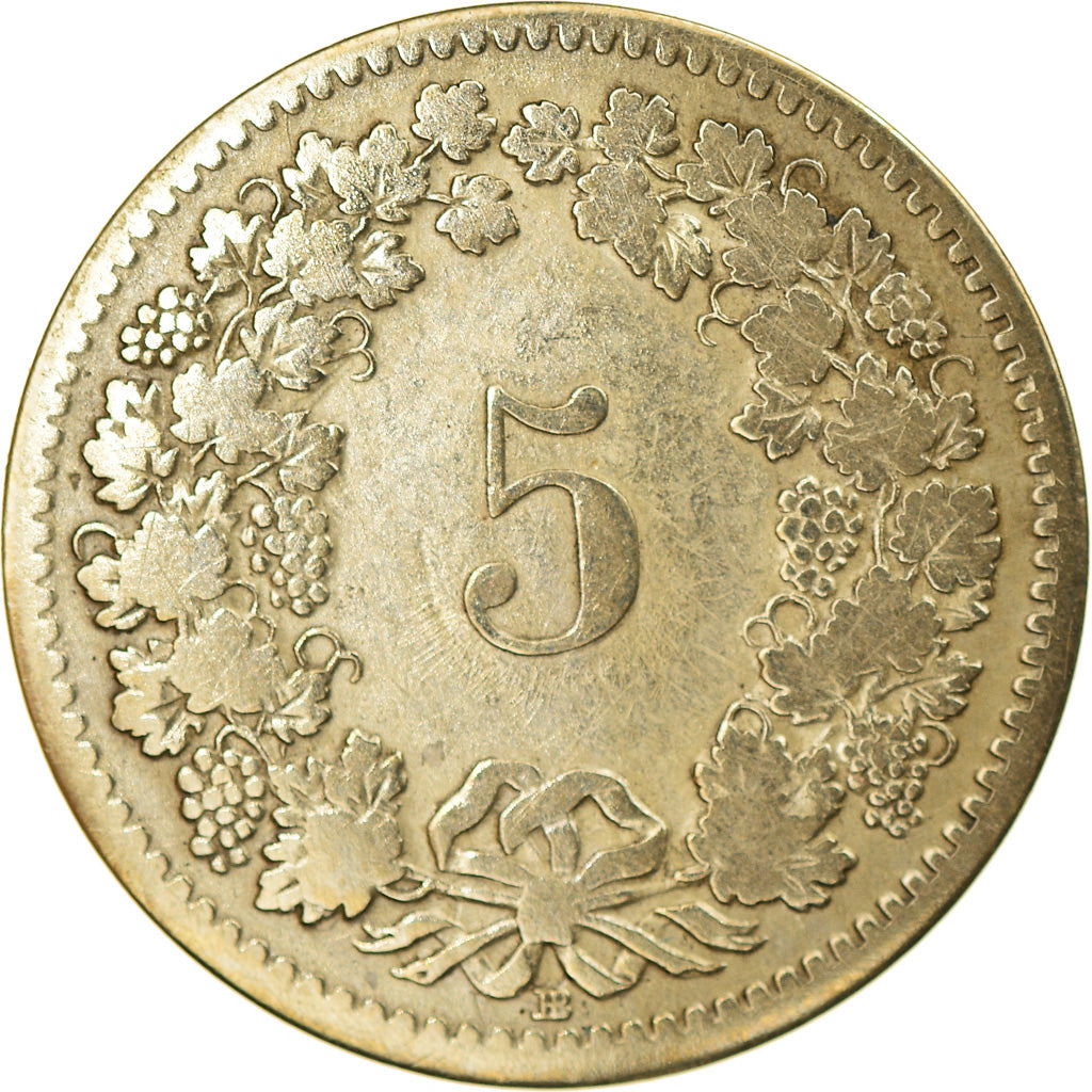 Coin, Switzerland, 5 Rappen, 1850, Bern, VF(20-25), Billon, KM:5