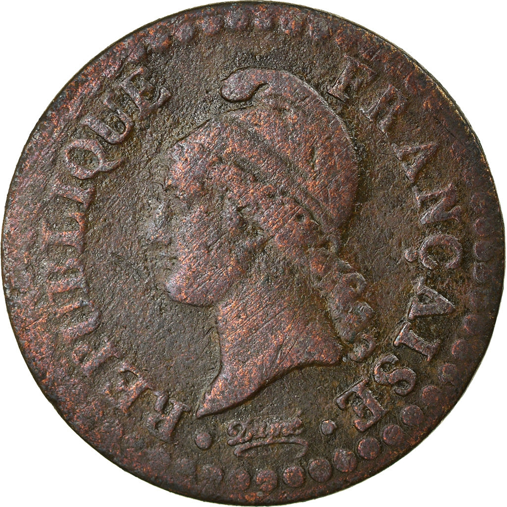 Coin, France, Dupré, Centime, AN 6, Paris, VF(20-25), Bronze, KM:646