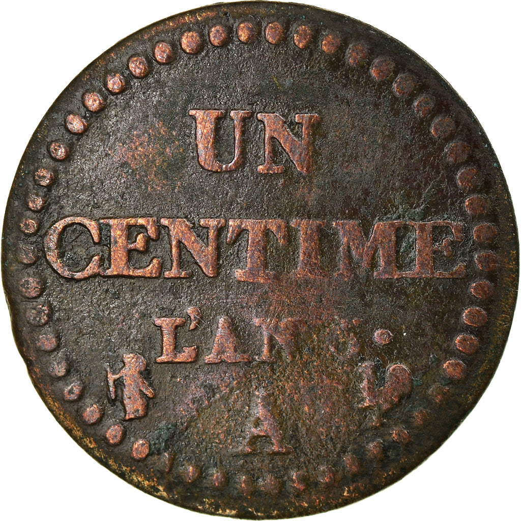 Coin, France, Dupré, Centime, AN 6, Paris, VF(20-25), Bronze, KM:646