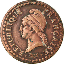Moneta, Francia, Dupré, Centime, AN 7, Paris, MB+, Bronzo, KM:646, Gadoury:76
