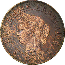 Coin, France, Cérès, Centime, 1891, Paris, AU(50-53), Bronze, KM:826.1