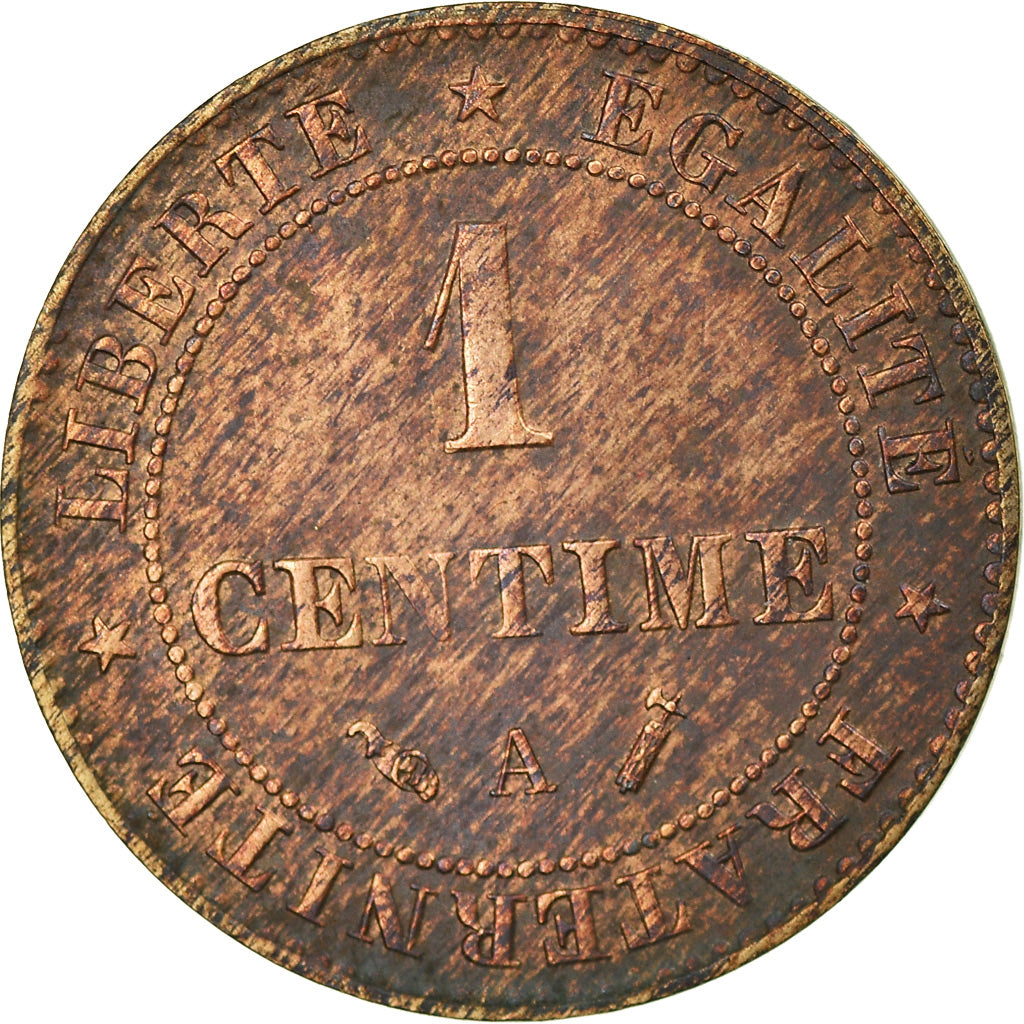 Coin, France, Cérès, Centime, 1891, Paris, AU(50-53), Bronze, KM:826.1