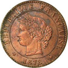 Monnaie, France, Cérès, Centime, 1878, Bordeaux, TTB, Bronze, Gadoury:88