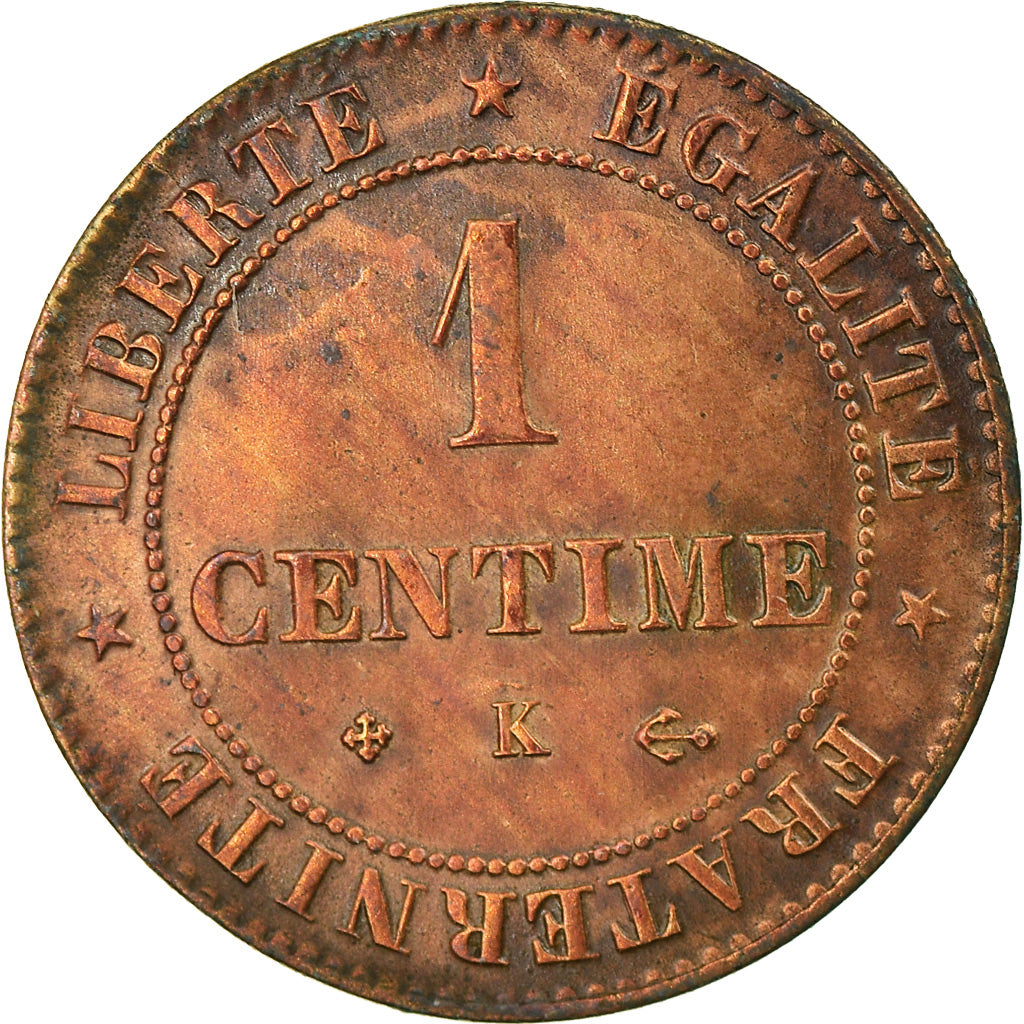 Monnaie, France, Cérès, Centime, 1878, Bordeaux, TTB, Bronze, Gadoury:88