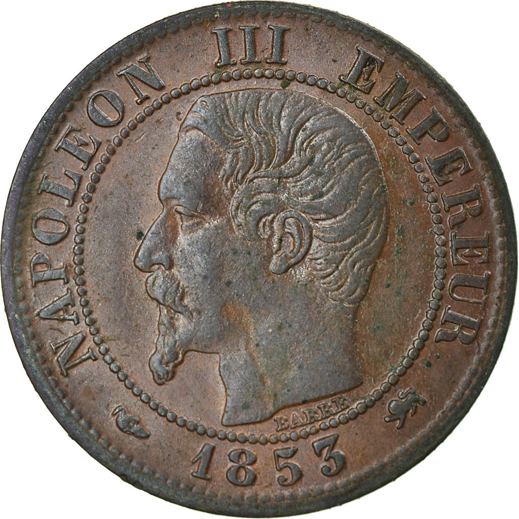 Moneta, Francia, Napoleon III, Napoléon III, Centime, 1853, Lyon, BB, Bronzo