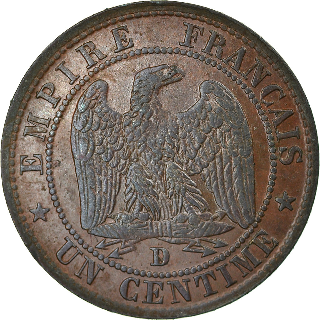 Moneta, Francia, Napoleon III, Napoléon III, Centime, 1853, Lyon, BB, Bronzo