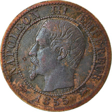 Coin, France, Napoleon III, Napoléon III, Centime, 1855, Lyon, VF(30-35)