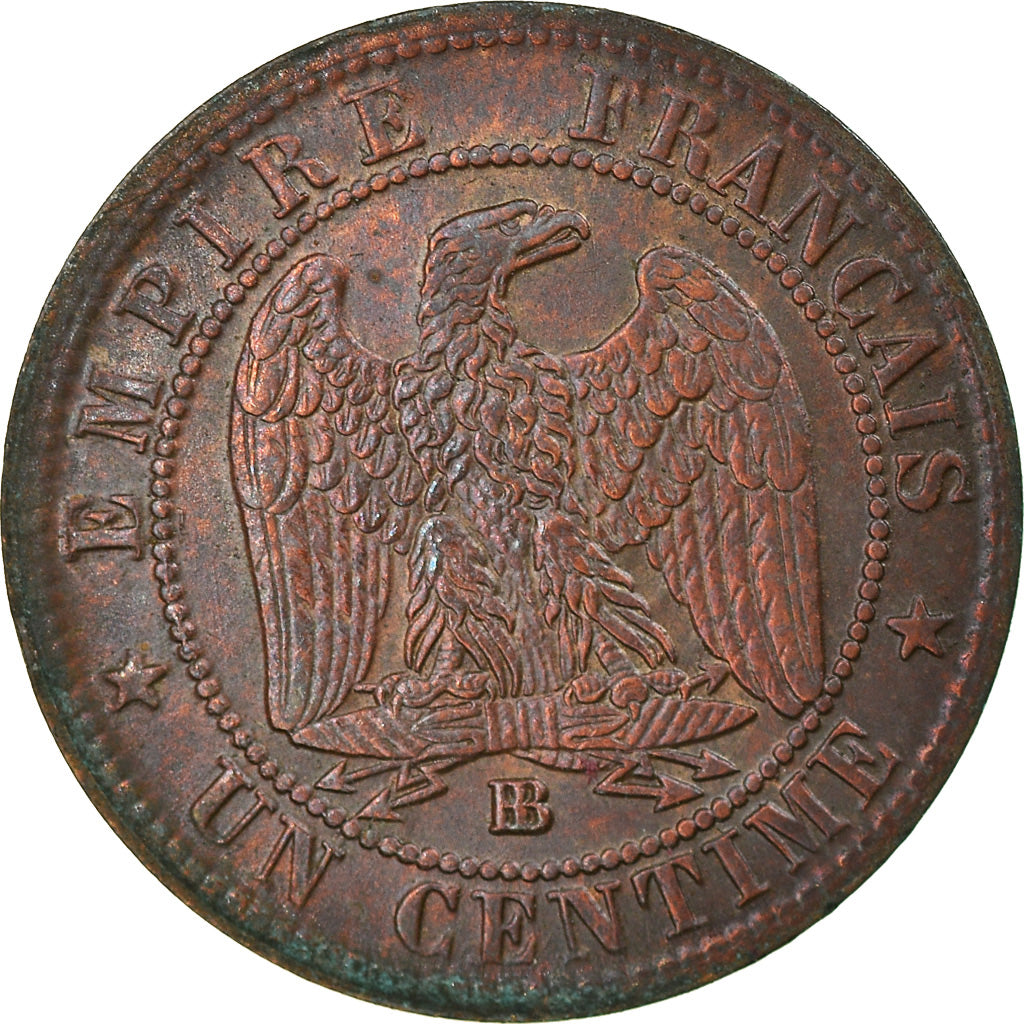 Moeda, França, Napoleon III, Napoléon III, Centime, 1861, Strasbourg
