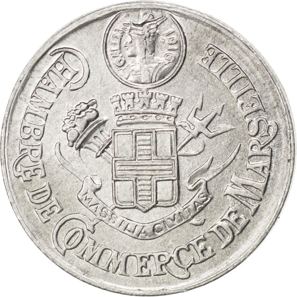 France, 5 Centimes, 1916, AU(55-58), Aluminium, Elie #10.1A, 1.70