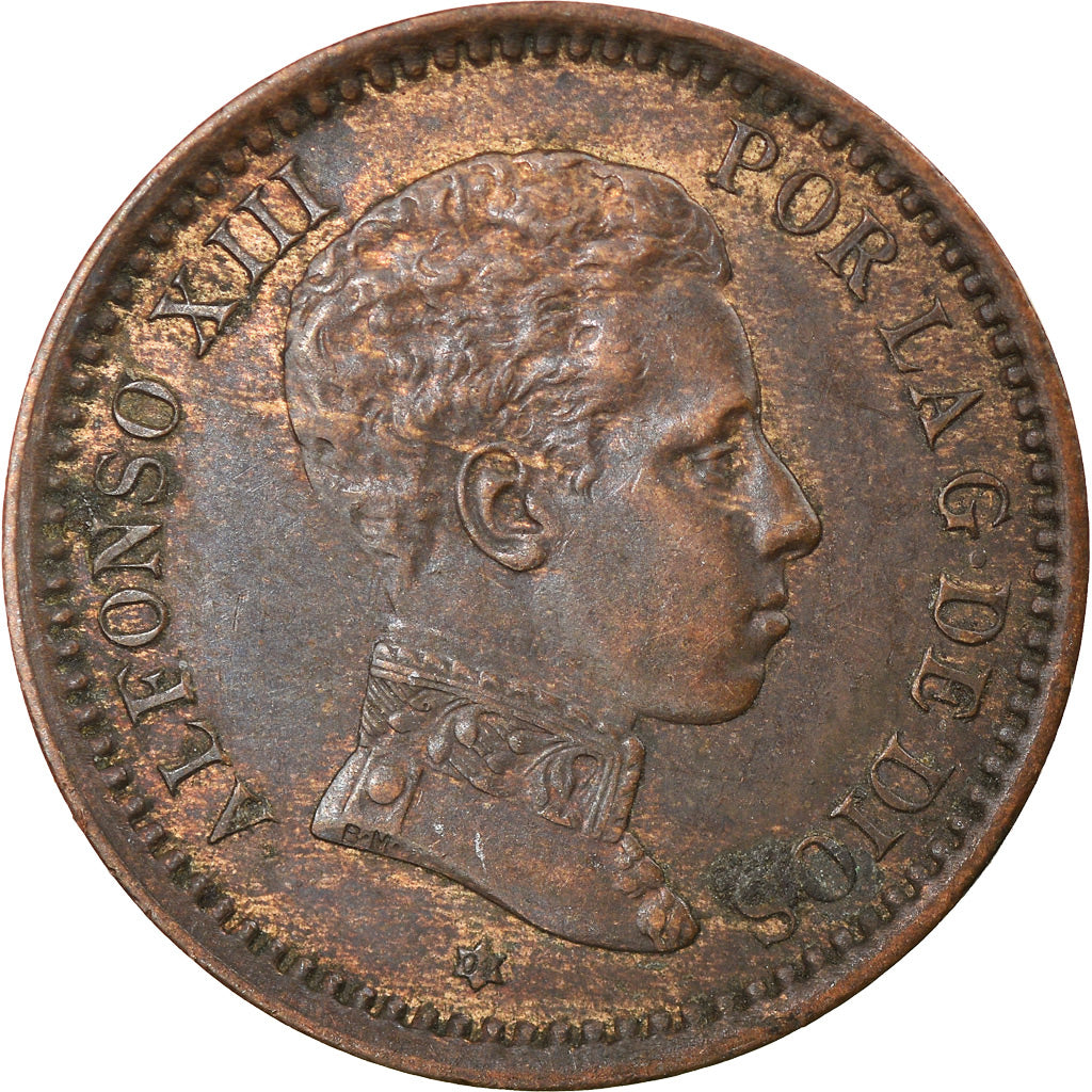 Münze, Spanien, Alfonso XIII, 2 Centimos, 1904, VZ, Kupfer, KM:722