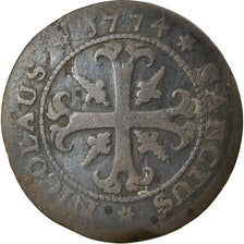 Coin, SWISS CANTONS, FREIBURG, 2 Kreuzer, 1774, Fribourg, VF(30-35), Billon