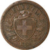 Coin, Switzerland, 2 Rappen, 1850, Paris, EF(40-45), Bronze, KM:4.1