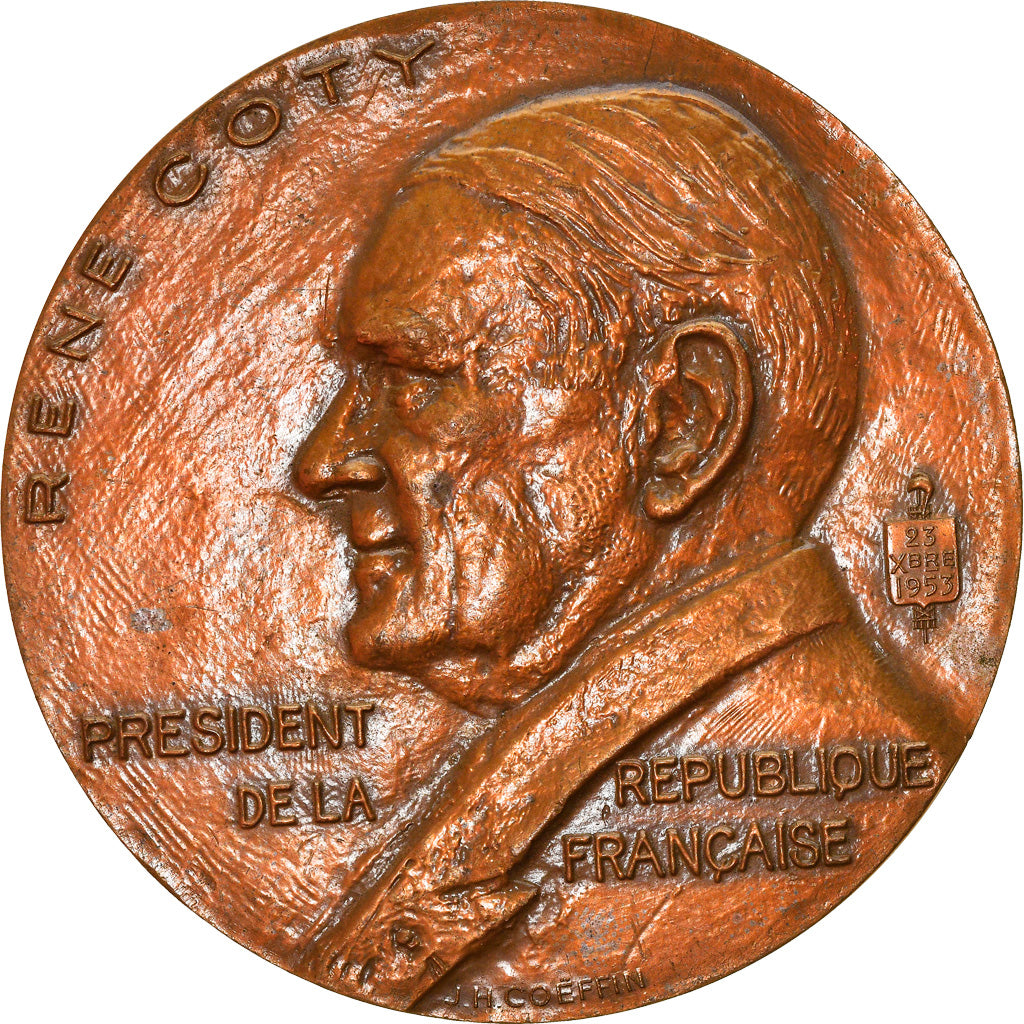 Francia, medaglia, Président René Coty, Union Française, Politics, 1959