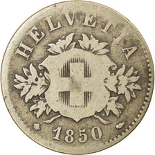 Coin, Switzerland, 20 Rappen, 1850, Bern, VF(20-25), Billon, KM:7